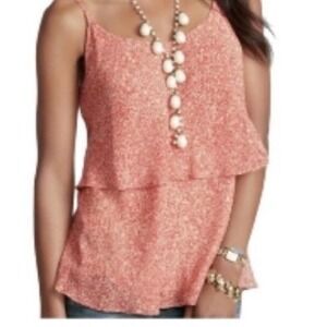 Cabi Tiered Cami Top Sleeveless Blouse Floral Print Casual Summer Tank #339